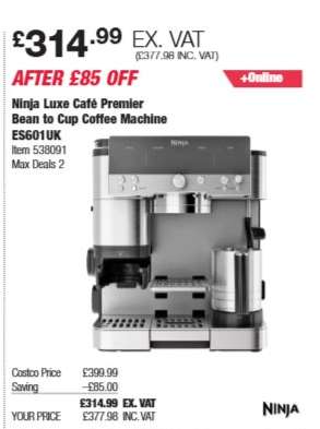 Ninja Luxe Café Premier Bean to Cup Coffee Machine