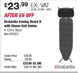 Brabantia Ironing Board B with Steam Unit Holder