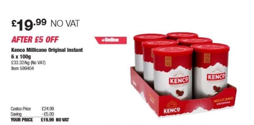 Kenco Millicano Original Instant 6 x 100g