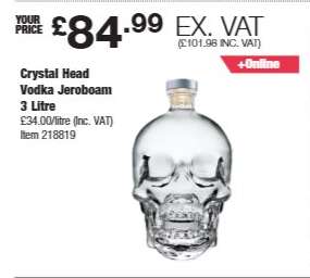 Crystal Head Vodka Jeroboam 3 Litre