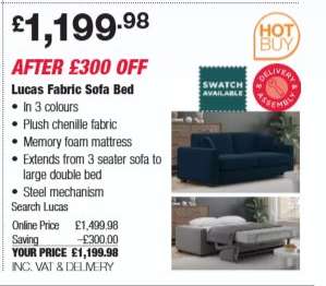 Lucas Fabric Sofa Bed