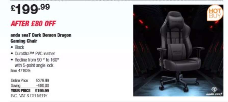 anda seaT Dark Demon Dragon Gaming Chair