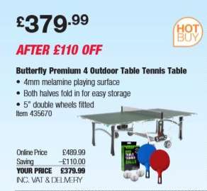 Butterfly Premium 4 Outdoor Table Tennis Table