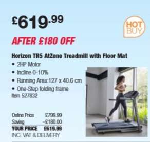 Horizon TR5 ATZone Treadmill with Floor Mat