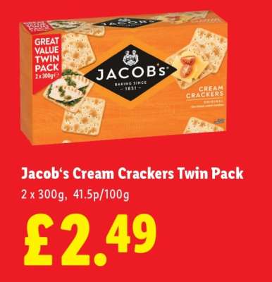 Jacob's Cream Crackers Twin Pack