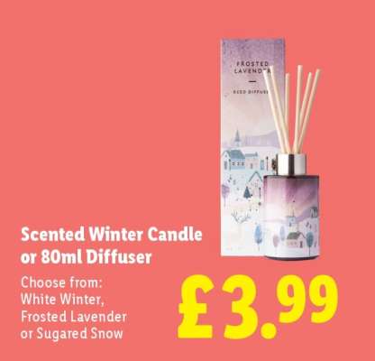 Scented Winter Candle or 80ml Diffuser