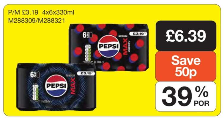 Pepsi Max 4x6x330ml