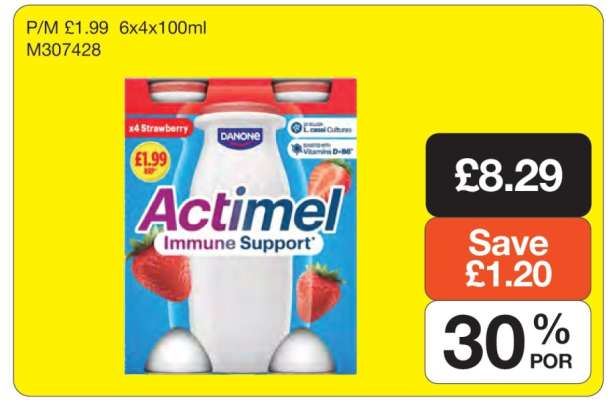 Actimel Immune Support Strawberry