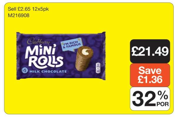 Cadbury Mini Rolls Milk Chocolate