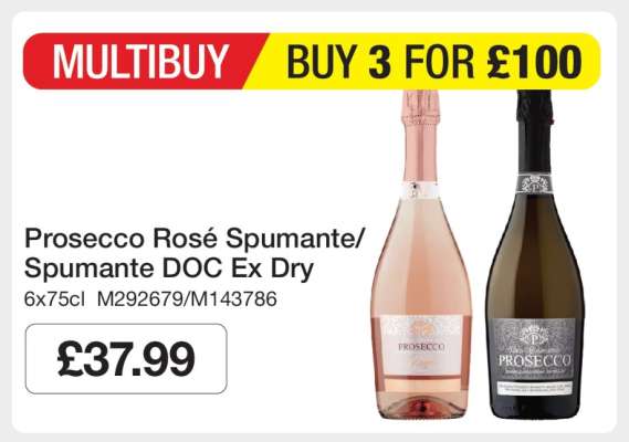 Prosecco Rosé Spumante/Spumante DOC Ex Dry