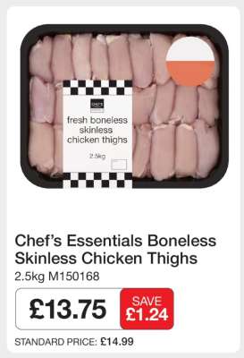 Chef’s Essentials Boneless Skinless Chicken Thighs