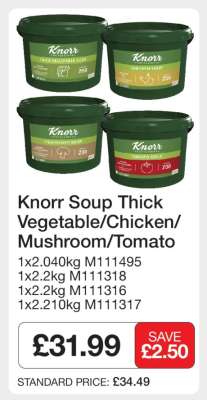 Knorr Soup Thick Vegetable/Chicken/Mushroom/Tomato
