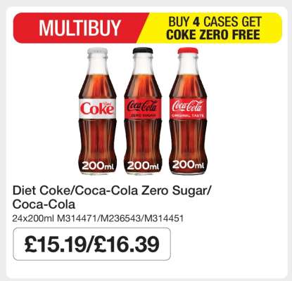 Diet Coke/Coca-Cola Zero Sugar/Coca-Cola