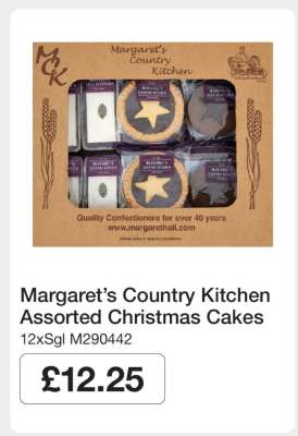 Margaret’s Country Kitchen Assorted Christmas Cakes