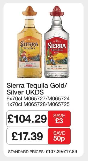 Sierra Tequila Gold/Silver UKDS