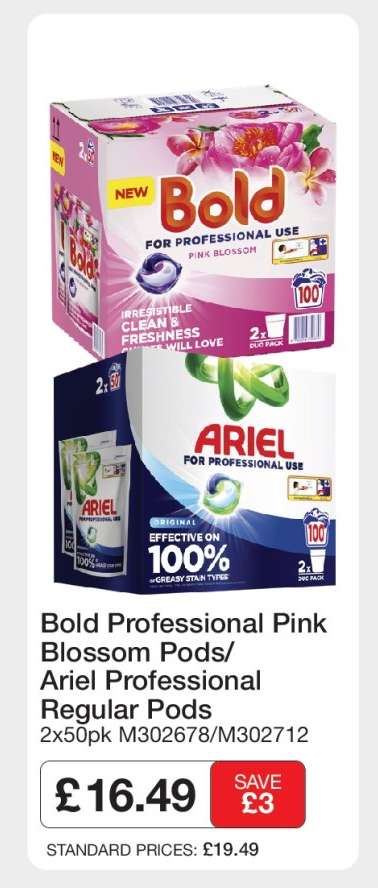 Bold Professional Pink Blossom Pods/ Ariel Professional Regular Pods