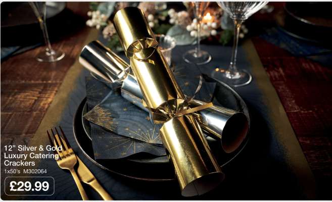 12” Silver & Gold Luxury Catering Crackers