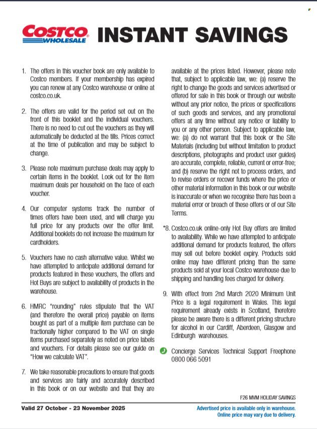 Costco offer - 27/10/2025 - 23/11/2025. Page 14