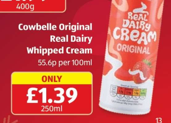 Cowbelle Original Real Dairy Whipped Cream