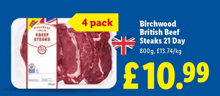 Birchwood British Beef Steaks 21 Day