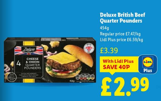 Deluxe British Beef Quarter Pounders