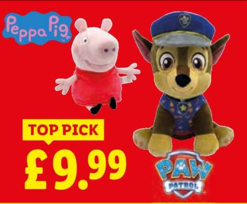 Peppa Pig & Paw Patrol Plush Toys
