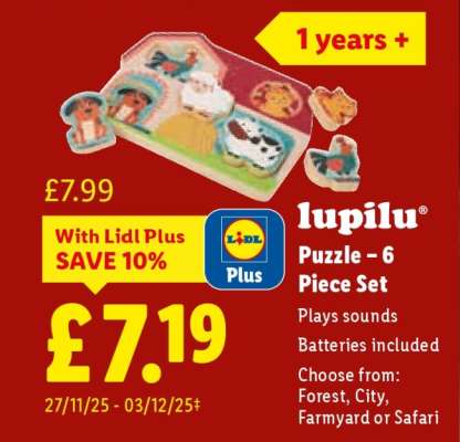 lupilu Puzzle – 6 Piece Set