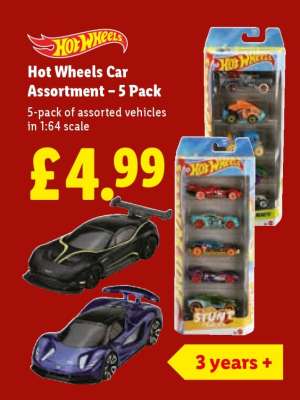 Hot Wheels Car Assortment - 5 Pack