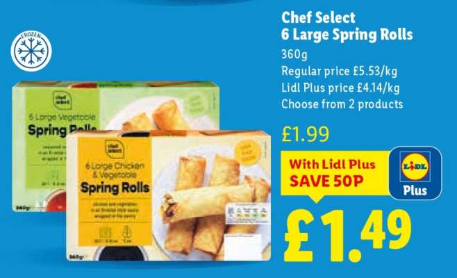 Chef Select 6 Large Spring Rolls