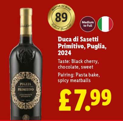 Duca di Sasetti Primitivo, Puglia, 2024