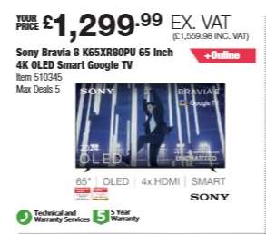 Sony Bravia 8 K65XR80PU 65 Inch 4K OLED Smart Google TV