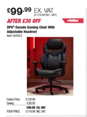 DPS® Encode Gaming Chair With Adjustable Headrest