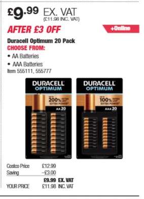 Duracell Optimum 20 Pack
