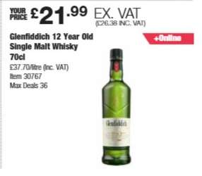 Glenfiddich 12 Year Old Single Malt Whisky 70cl