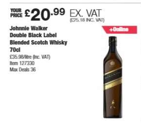 Johnnie Walker Double Black Label Blended Scotch Whisky 70cl