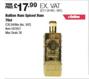 Bullion Rum Spiced Rum 70cl