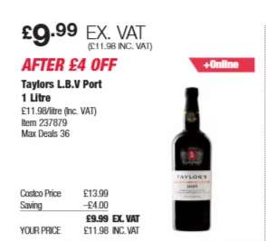 Taylors L.B.V Port 1 Litre