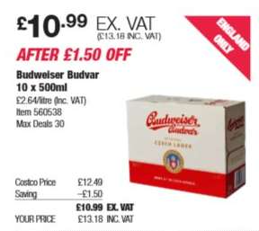 Budweiser Budvar 10 x 500ml