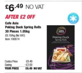 Cafe Asia Peking Duck Spring Rolls