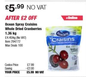 Ocean Spray Craisins Whole Dried Cranberries