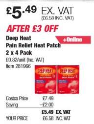 Deep Heat Pain Relief Heat Patch 2 x 4 Pack