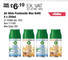 Air Wick Freshmatic Max Refill 4 x 250ml