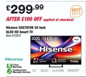 Hisense 50A7QTUK 50 Inch QLED HD Smart TV