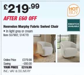 Henredon Murphy Fabric Swivel Chair