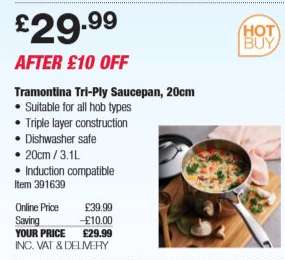 Tramontina Tri-Ply Saucepan, 20cm