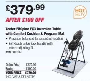 Teeter FitSpine FX3 Inversion Table with Comfort Cushion & Program Mat