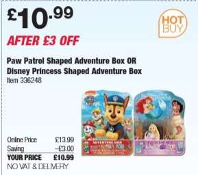 Paw Patrol Shaped Adventure Box OR Disney Princess Shaped Adventure Box