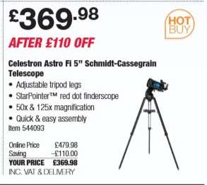 Celestron Astro Fi 5” Schmidt-Cassegrain Telescope
