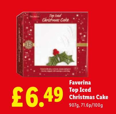 Favorina Top Iced Christmas Cake