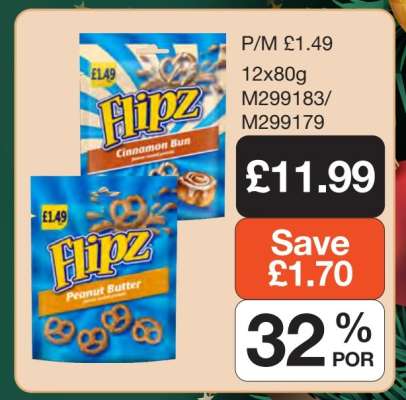 Flipz Cinnamon Bun & Peanut Butter